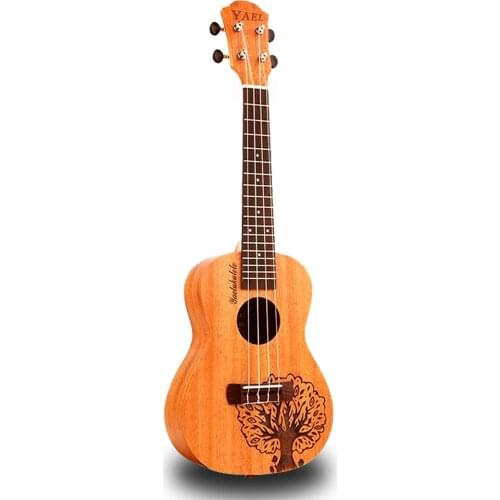 23 Inch 4 Strings Sapele Ukulele Rosewood Fretboard Hawaiian Mini Guitar Music Instrument Tree Shape Cute Concert Ukelele UK2307