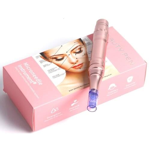 3 Levels Wireless derma pen machine microneedling pen professional for meso beauty with 2 cartridges microneedeling