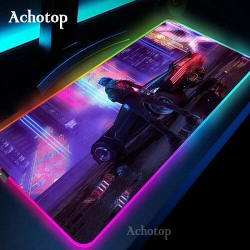 30*80CM RGB Mouse Pad Gaming Computer Mousepad Cyber RGB Backlit Large Mousepad for Desk Pad Keyboard LED Mice Mat For Bears PC