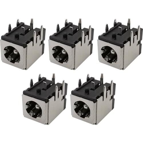 5Pcs/lot DC-007B 5.5x2.1mm DC Power Supply Female Jack Charging Connector with Iron Shell Bracket 5.5*2.1mm DC Socket