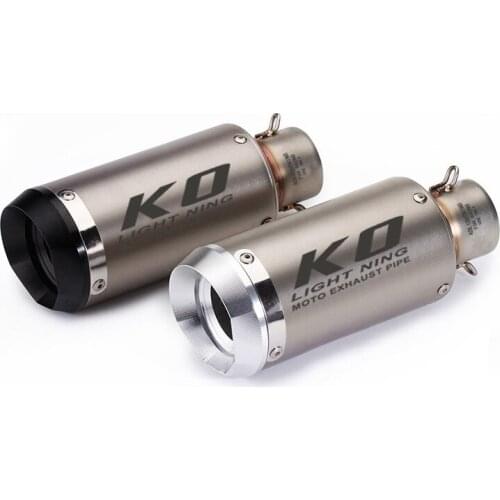 51mm Universal Motorcycle Exhaust Tail Pipe Without Muffler 230mm Stainless Steel Exhaust System Modified For ATV Street Bike