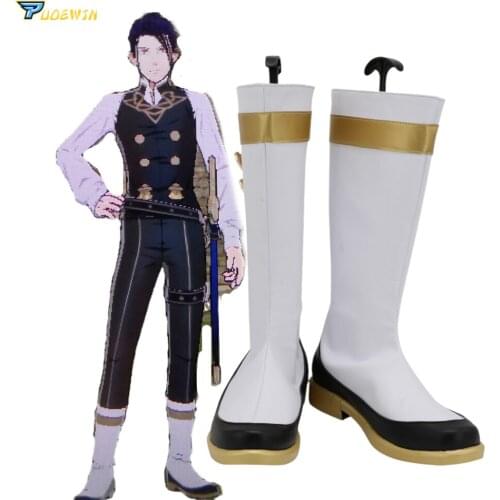 Fire Emblem Three Houses Felix Cosplay Boots White Leather Shoes Custom Made