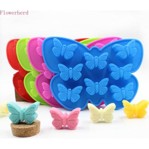 Creative Silicone Mold Handmade Soap Mold Ice Tray Mold Insect Mold Animal Paradise Butterfly Mold Ice Box Cake Chocolate Mold