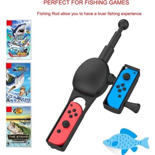 For Nintendo Switch Fishing Rod Fishing Star SWITCH Fishing Game Accessories for Joy-con Controller Handle Storage