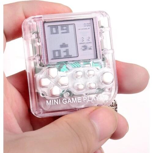 Kawaii Keychain Toy Classic Mini Game Machine Pendant Keyring Key Chains Kids Mini Keychain Toys For Children Line Friends Gifts