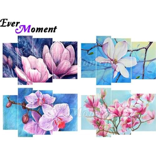 Ever Moment Diamond Painting Floral Picture Embroidery Mosaic Handmade Decoration Wall Art Crystal Multi-picture Kits 1M029