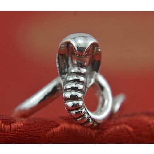 999 sterling silver restoring ancient ways ring female zodiac cobra finger personality female ring