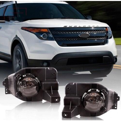 JanDeNing Car Front Bumper Fog Light Lamp assembly kit For Ford Explorer 2013-2015