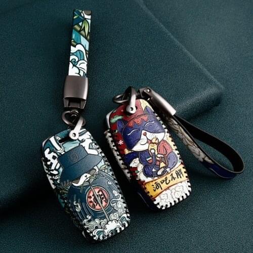 Leather Car Key Cover Case For Great Wall HAVAL Hover H1 H2 H4 H6 H7 H8 H9 GMW 2015 C50 F5 F7 F7X H2S Cover