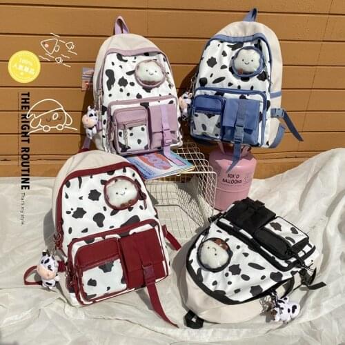 Kawaii Womens backpack Cute School bags for girls Nylon Waterproof Schoolbag