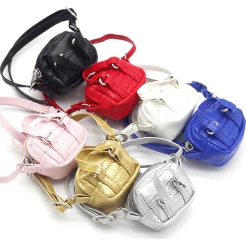 1:6 Fashion Doll Accessories Doll Handbag Lady Leather Bag Purse Accessories Dollhouse Kids Toy