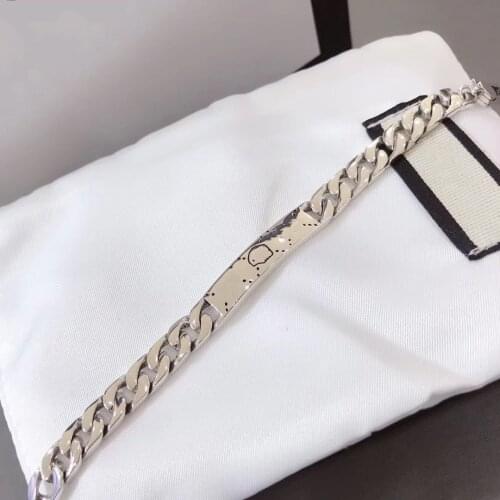 Fashion style mens and womens same skull bracelet S925 sterling silver original brand high-quality jewelry couple gifts