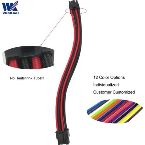 WinKool Modular PSU Individually PCI-E 8Pin (6+2P) Male Type 3/4 Sleeved Cable For Corsair PSU All AXi HXi RMi RMx RM SF Series
