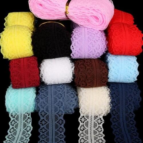 Wholesale 20yards 28mm Wide Bilateral Beauiful Lace Ribbon Embroidery Net Mesh Lace Fabric Trim DIY Wedding Skirt Accessories