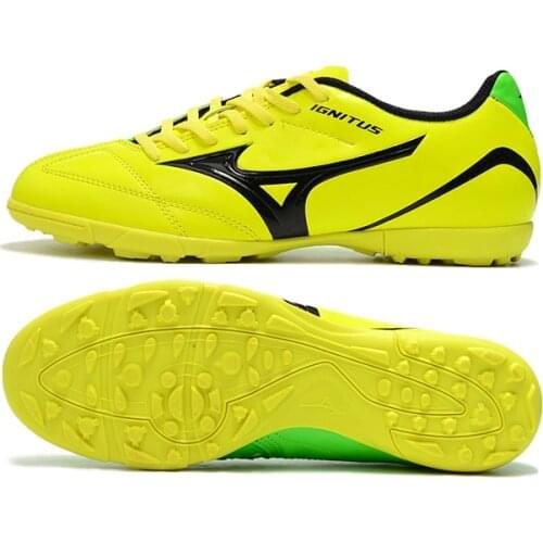 Authentic Mizuno Creation Monarcida Neo Mix TF Mens Shoes Sneakers Mizuno Sports Shoes Lemon Yellow/Green Color Size Eur 40-45