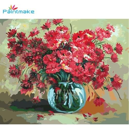 Paintmake flowers DIY Painting By Numbers Drawing Kits Oil Hand Painted On Canvas For Home decor Wall Art Picture gifts