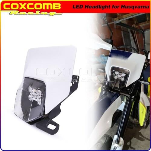 For Husqvarna TE125 TE250 TE300 TE350 TE450 TE501 701 Enduro LED Front Head Lamp Light Assembly Lighting Mask FE TE FX FC TC TX