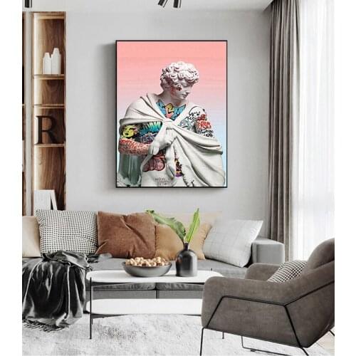 Prints For Living Room Home Bedroom Decor Vaporwave sculptures art fashion poster Painting Wall Decoration Art Canvas
