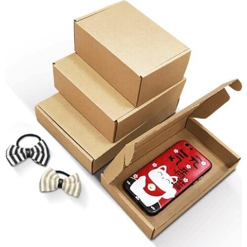 Retail 18*11*6cm 10pcs/lot Brown Paper Kraft Box Gift Packing Boxes Packaging Storage Kraft Paper Boxes Mailing Box