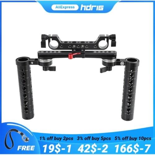 HDRIG Cheese Handheld Rig With ARRI Rosette Connection & NATO Rail & 19mm Dual Rod Adapter For Shoulder Mount Rig