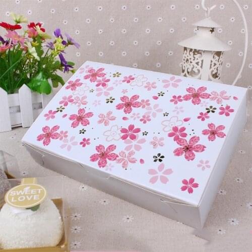 Sakura Moon Cake Box Tart Puff Packaging Gift Box Wedding Party decoration Chocolate Muffin Biscuits Box for Cookie Package