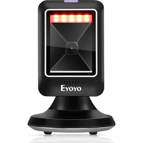 Eyoyo EY-6300 2D 1D Desktop Barcode Scanner Platform Scanner Automatic Sensing Scanning Hands-Free USB Wired Barcode Reader