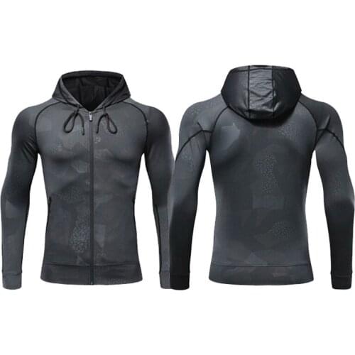 Sweater Mens Hooded Casual Sports Jacket Korean Version of The Trend Thin Fitness Training Zipper Hoodies Sudadera Deportiva