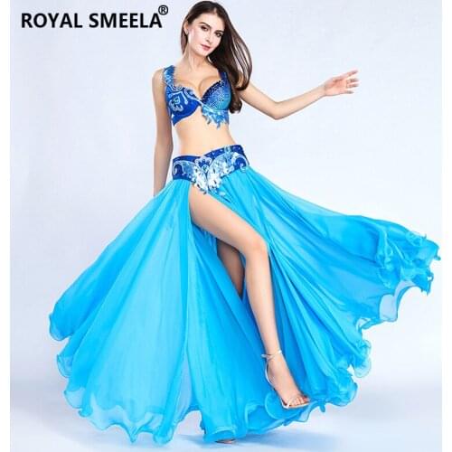 Women New Belly Dance Costume Set Lady Elegant Vibrant Wing 2 Pcs Set Indian Bellydance Professional Show Practice Suit H4503