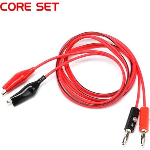 100 cm Multimeter Probe Electrical Clamp Alligator Testing Cord Lead Clip to Banana Plug Cable Leads Test Accessories
