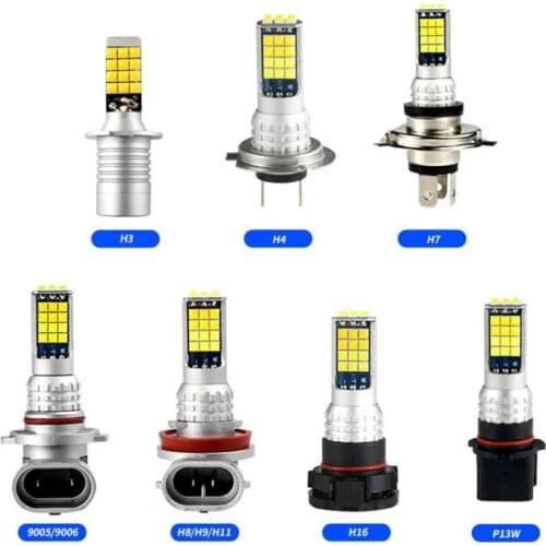 2Pcs H3 H4 H7 H16 9005 9006 H11 PD13W Super Bright Dual Color Fog Lights Car Fog Lights Car Driving Lamp Fog Lamps