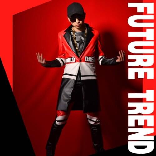 2020 Men Clothing Fashion Dj Stitching Medium Length Leather Suit Mens Plus Size Suits Formal Dress Singer Costumes S-5xl