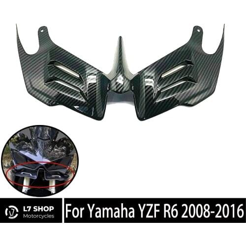 Motorcycle Accessories Carbon Fiber Design Small Wings Aerodynamic Cover Fit For YAHAMA YZF R6 2008 2009 2015 2016