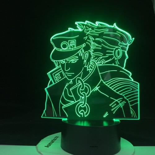 JOTARO STAR PLATINUM LED ANIME LAMP JOJOS BIZARRE ADVENTURE Led Night Light Touch Sensor Colorful Nightlight for Home Decor