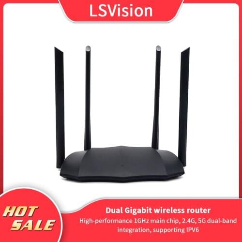 LSvision LS8 AC1200M router wireless with 4*6dBi antenna DualBand wireless repeater support Multilingual firmware wifi router