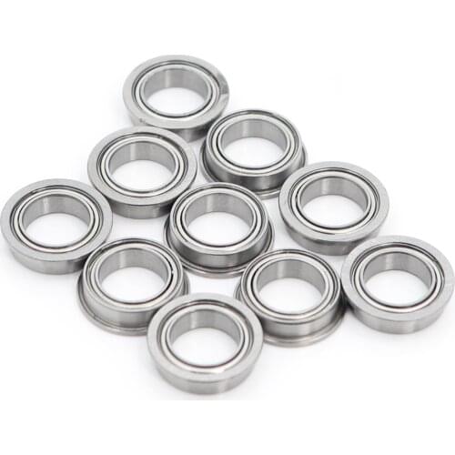 MF128ZZ Flange Bearing 8x12x3.5 mm ABEC-1 ( 10 PCS ) Miniature Flanged MF128 Z ZZ Ball Bearings
