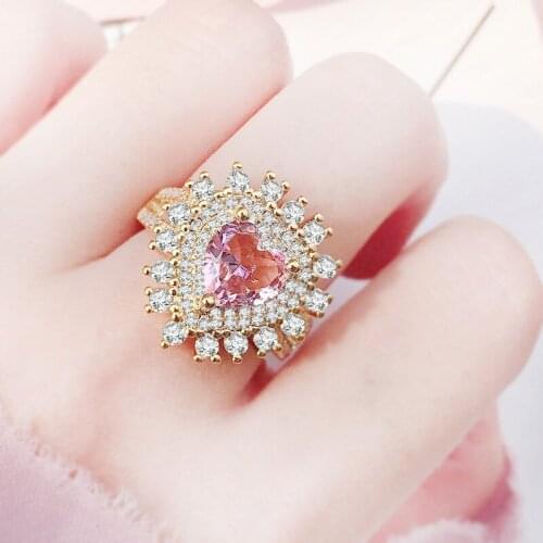 Heart Shaped Stars Rings Elegant Elegant Womens Fashion Rings Classic Fine Jewelry Bridal Engagement Anniversary Jewelry Ring