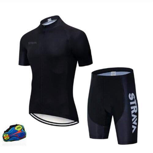 STRAVA Ropa Ciclismo Maillot Cycling Jersey Set Men Shirts Bike Shorts Summer Bicycle Suits Pro Team Clothing Top Road Team