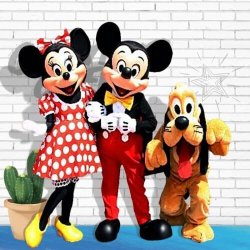Disney Mickey Mouse Cartoon Cosplay Costume Show Doll Costume Adult Clothing Set Winnie The Hoop Performance Props Doll Clothes