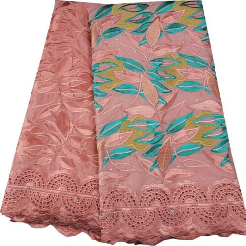 SJ Lace 2021 2.5+2.5Yards African Laces High Quality Swiss Voile Lace in Switzerland Tissu Dentelle Nigerian Lace Fabrics H5-28