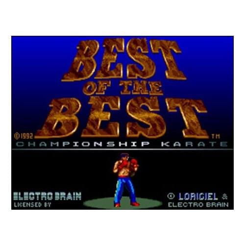 Best of the Best - Championship Karate NTSC Version 16 Bit 46 Pin Big Gray Game Card For USA Game Players