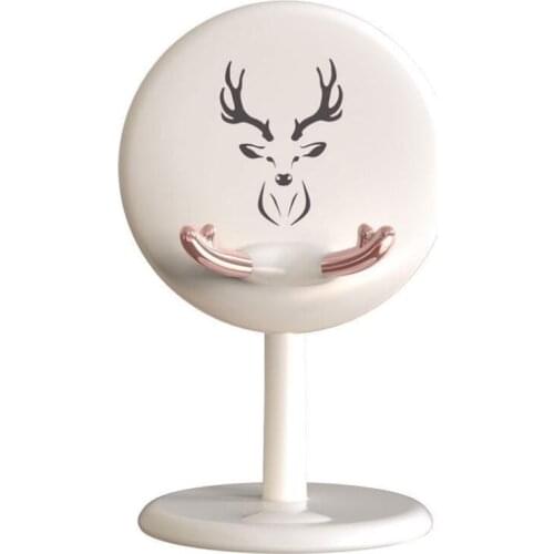 Cartoon Cute Phone Holder Mount Desk Stand Office Desktop Tablet Stands With Hooks, Mini Bottom Storage Rack Mobile Phone Holder