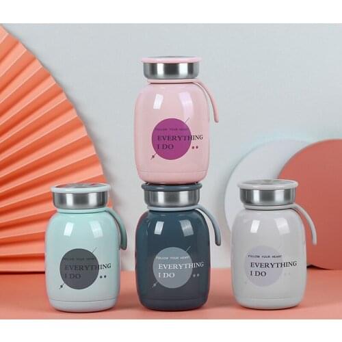 230ml Mini Size Thermos Bottle Potable Belly Shape Students Water Cup Double Layer Hot Insulation Vacuum Flask
