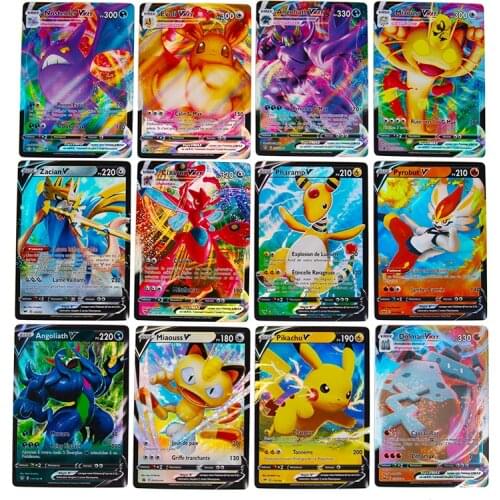 New 30PCS French or English Version Pokemon V VMAX Shining Cards Trading Battle Game Card Collection Booster Children Toys Gift