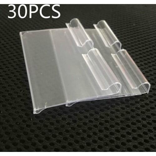 30PCS Plastic Sign Label Holder Wire Shelf Retail Price Tag Label Card Merchandise Sign Display Holder Stand