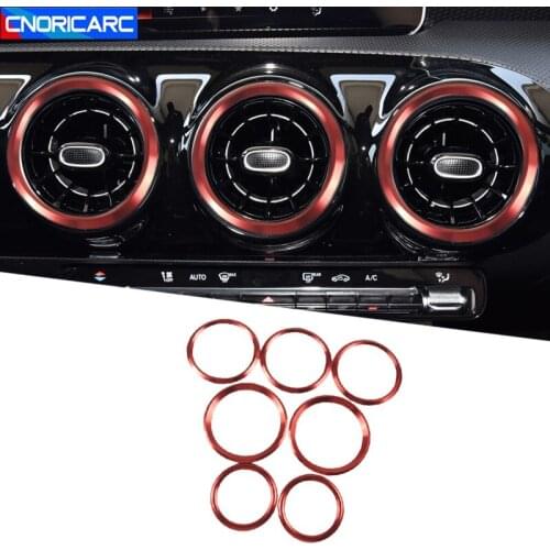 Car Styling Air Outlet Ring Frame Trim For Mercedes Benz A Class W177 2019-2020 Air Vent Circle Cover Interior Accessories