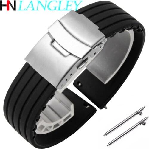 20mm 22mm Quick Release Silicone Watch Bands For Samsung Active 43mm 47mm for Fossil Watch Strap 18mm 24mm Rubber Sport Bands