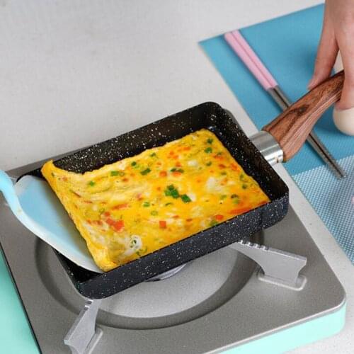 Frying Pan Tamagoyaki Omelette Black Non-stick Pan Fry Egg Pan Pancake Kitchen Pot Only Use for Gas Cooker