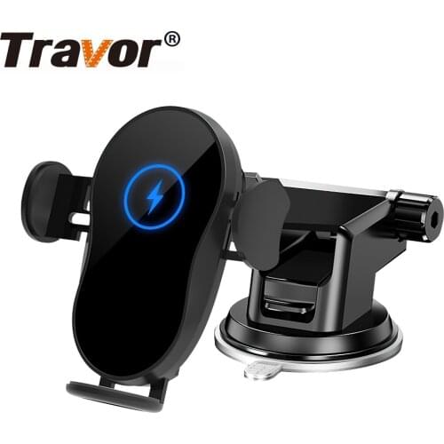 TRAVOR Fast Car Phone Wireless Charger 15W Induction Charger Mount Phone Holder For All Phones With Wireless Charging Function