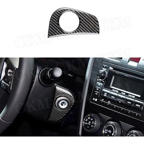 Carbon Fiber Car Key Hole Start Switch Trim Frame Cover Sticker For Subaru Forester XV Crosstrek WRX STI 2015-2019 LHD