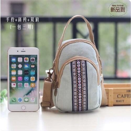 SUBIN Universal Multifunctional phonbag Mini knapsack Bag Pouch Mobile Phone shoulder bag Portable Sport Bag with strap